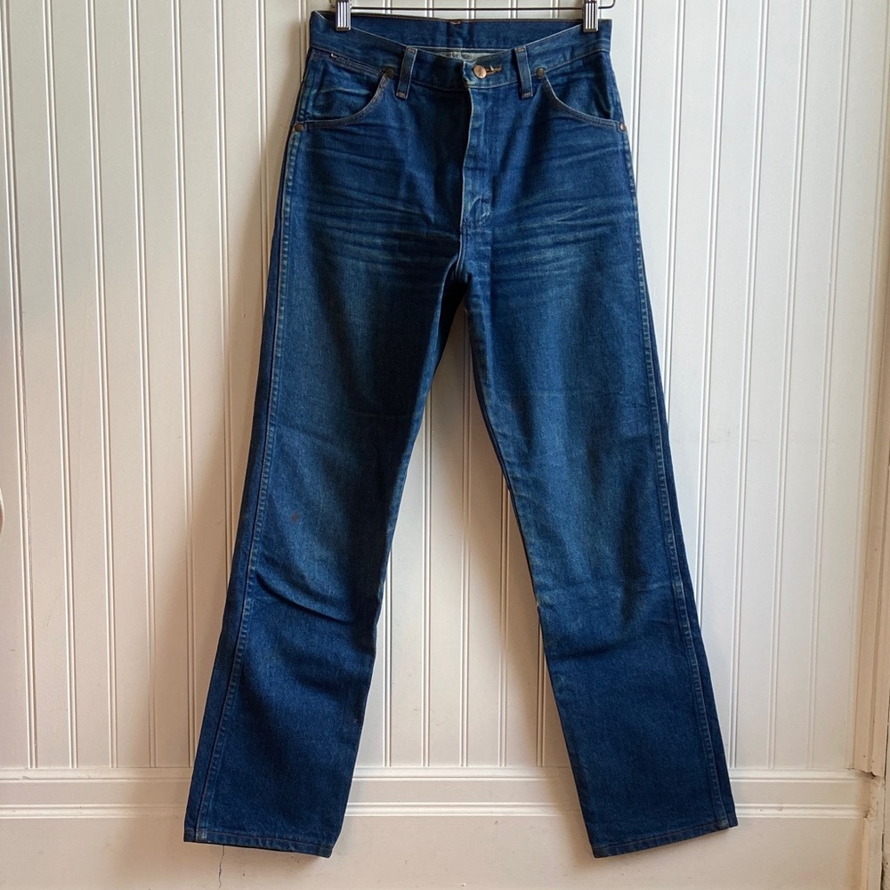 Vintage Wrangler Dark Blue Straight-Leg Jeans